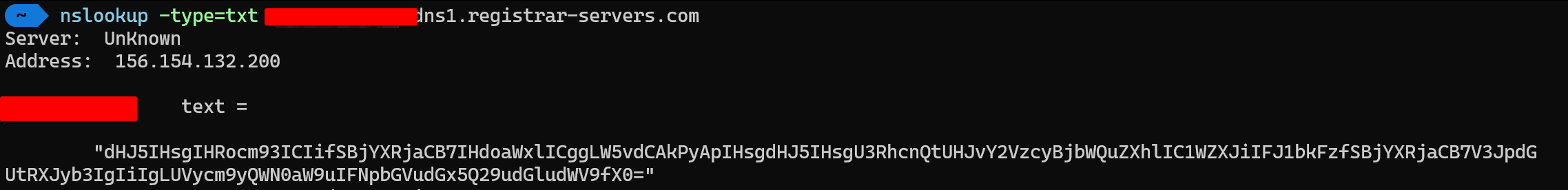 nslookup validation screenshot